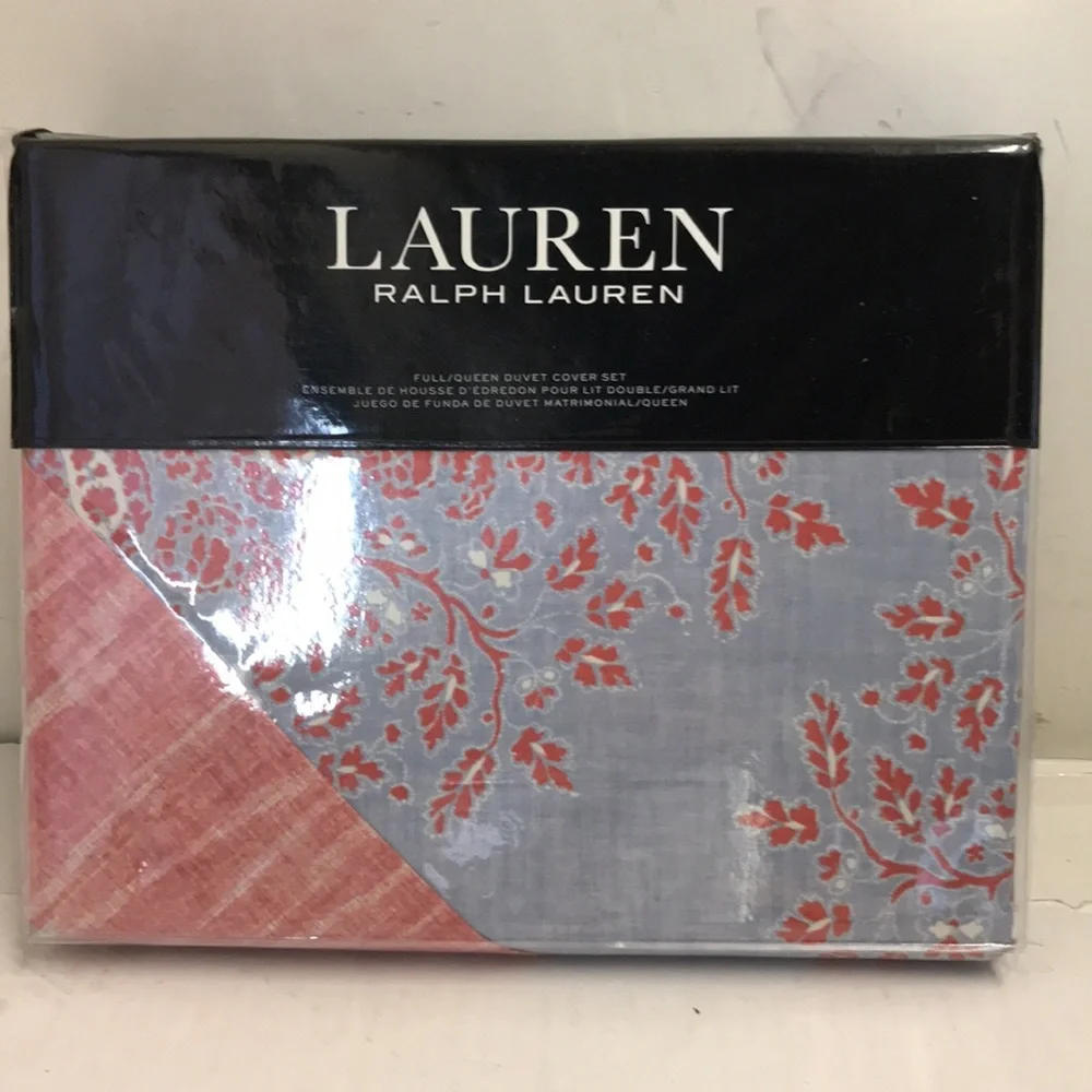 Lauren Ralph Lauren Marley Paisley Reversible Full Queen Duvet Cover 3 Piece Set